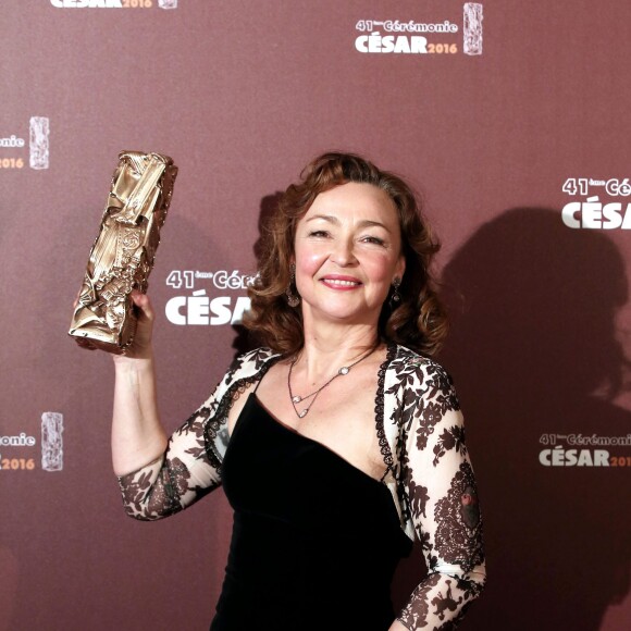 Catherine Frot (Meilleure actrice dans le film "Marguerite") - 41e cérémonie des César au théâtre du Châtelet à Paris. Le 26 février 2016. © Borde-Jacovides/Bestimage