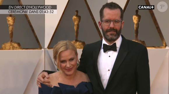 Patricia Arquette et son bien-aimé - Tapis rouge de la cérémonie des Oscars à Los Angeles le 28 février 2016.