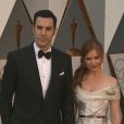 Sacha Baron Cohen et Isla Fisher aux Oscars 2016.