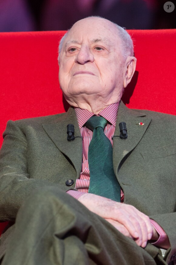 Exclusif - Enregistrement de l'émission "Le Divan" présentée par Marc-Olivier Fogiel avec Pierre Bergé, diffusion le 23 février sur France 3. Le 11 février 2016 ©Cyril Moreau/Bestimage
