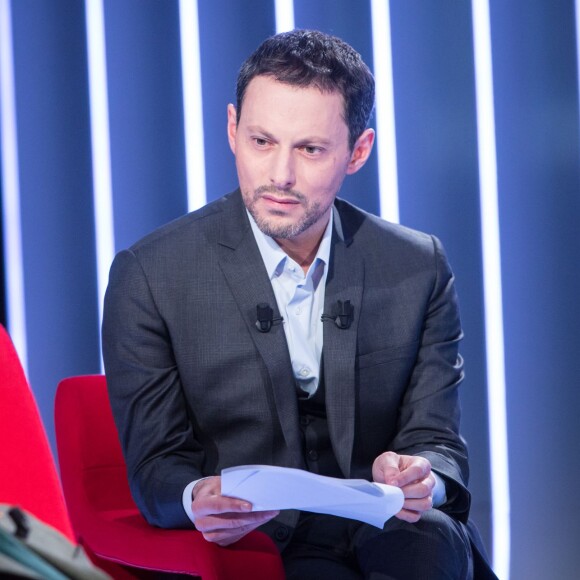 Exclusif - Enregistrement de l'émission "Le Divan" présentée par Marc-Olivier Fogiel avec Pierre Bergé, diffusion le 23 février sur France 3. Le 11 février 2016 ©Cyril Moreau/Bestimage