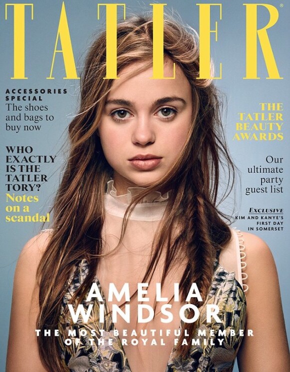 Lady Amelia Windsor en couverture de Tatler, avril 2016. La "plus belle membre de la famille royale britannique", proclame la revue.