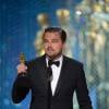 Leonardo DiCaprio (Oscar du meilleur acteur pour le film "The Revenant") - 88e cérémonie des Oscars à Hollywood, le 28 février 2016.
