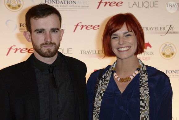 Fauve Hautot et son compagnon Jules - Dîner de gala du 93e Grand Prix d'Amerique au Pavillon d'Armenonville le 25 janvier 2014.