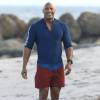 Dwayne Johnson sur le tournage de 'Baywatch' à Boca Raton en Floride, le 1er mars 2016