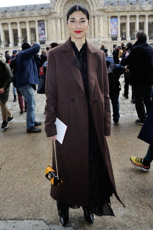 La créatrice Caroline Issa au Grand Palais lors du défilé Mugler (collection automne-hiver 2016-2017). Paris, le 5 mars 2016. © CVS-Veeren/Bestimage