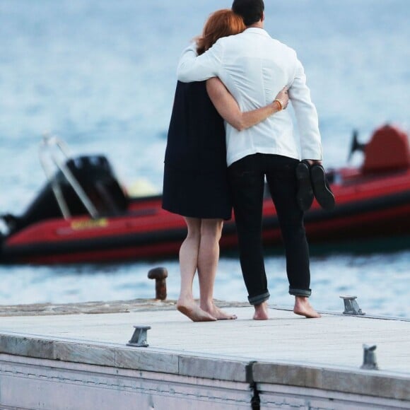 Sarah Ferguson et Manuel Fernandez lors du mariage de Bob Geldof et Jeanne Marine à la plage du Tropicana Club à Rayol Canadel le 19 septembre 2015 (semi-exclusif). Début 2016, on apprend que le couple aurait rompu après deux ans de relation.