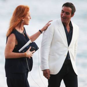 Sarah Ferguson et Manuel Fernandez lors du mariage de Bob Geldof et Jeanne Marine à la plage du Tropicana Club à Rayol Canadel le 19 septembre 2015 (semi-exclusif). Début 2016, on apprend que le couple aurait rompu après deux ans de relation.