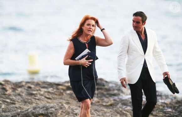 Sarah Ferguson et Manuel Fernandez lors du mariage de Bob Geldof et Jeanne Marine à la plage du Tropicana Club à Rayol Canadel le 19 septembre 2015 (semi-exclusif). Début 2016, on apprend que le couple aurait rompu après deux ans de relation.