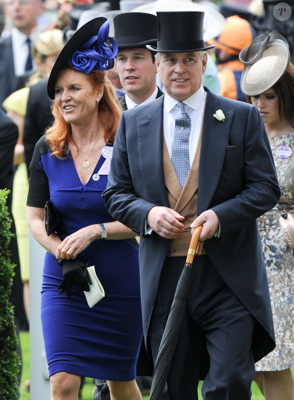Sarah Ferguson et le prince Andrew, duc d'York à Ascot le 19 juin 2015.