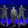 Le groupe Boyz II Men (composé de Shawn Stockman, Wanya Morris, et Nathan Morris) en concert au Palais des Congrès à Paris, le 3 décembre 2014.