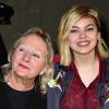 La créatrice agnès b. et Louane Emera - Défilé agnès b. (collection automne-hiver 2016-2017) au Palais de Tokyo. Paris, le 8 mars 2016.