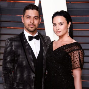 Wilmer Valderrama, Demi Lovato à la soirée Vanity Fair Oscar, le 28 février 2015 à Beverly Hills, Los Angeles.