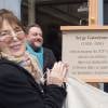 Jane Birkin - Cérémonie d'inauguration de la plaque commémorative en l'honneur de Serge Gainsbourg, au 11 bis Rue Chaptal (où le chanteur passa une partie de son enfance), à Paris. Le 10 mars 2016