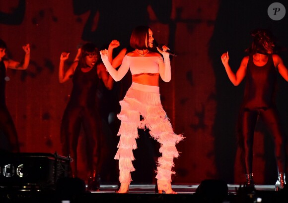 Rihanna aux Brit Awards 2016 à Londres, le 24 février 2016.