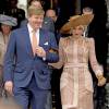 Le roi Willem-Alexander et la reine Maxima des Pays-Bas ont rencontré à l'hôtel Potocki des représentants de la communauté hollandaise, à l'occasion de leur visite d'Etat de deux jours en France, le 10 mars 2016