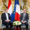François Hollande a reçu le roi Willem-Alexander et la reine Maxima des Pays-Bas au palais de l'Elysée à Paris le 10 mars 2016 dans le cadre de leur visite d'Etat de deux jours.