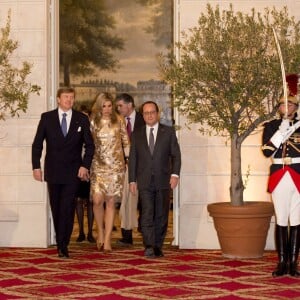 Dîner d'Etat donné en l'honneur du roi Willem-Alexander et de la reine Maxima des Pays-Bas par François Hollande au palais de l'Elysée à Paris, le 10 mars 2016.