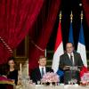 Dîner d'Etat donné en l'honneur du roi Willem-Alexander et de la reine Maxima des Pays-Bas par François Hollande au palais de l'Elysée à Paris, le 10 mars 2016.