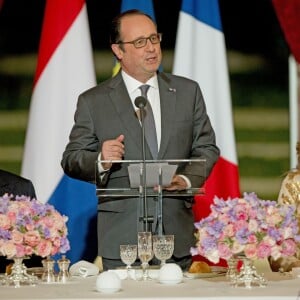 Dîner d'Etat donné en l'honneur du roi Willem-Alexander et de la reine Maxima des Pays-Bas par François Hollande au palais de l'Elysée à Paris, le 10 mars 2016.