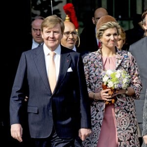 Le roi Willem-Alexander et la reine Maxima des Pays-Bas sont reçus par Anne Hidalgo, maire de Paris à l'Hôtel de Ville à Paris, le 11 mars 2016.11/03/2016 - Paris