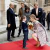 Le roi Willem-Alexander et la reine Maxima des Pays-Bas arrivent à l'Hotel de Ville à Paris, le 11 mars 2016.11/03/2016 - Paris