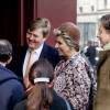 Le roi Willem-Alexander et la reine Maxima des Pays-Bas se sont rendus ce matin au Carillon, l'un des cafés touchés par les attentats du 13 novembre à Paris le 11 Mars 2016. 11/03/2016 - Paris