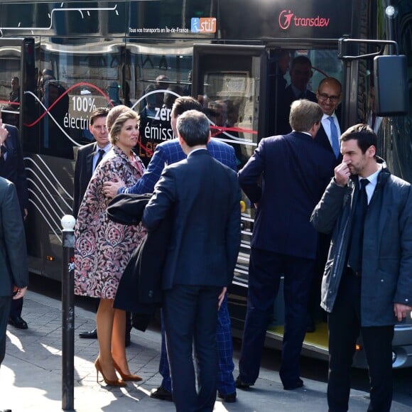 Le roi Willem-Alexander et la reine Maxima des Pays-Bas visitent la cité de la mode et de design à Paris le 11 mars 2016. © Giancarlo Gorassini / Bestimage