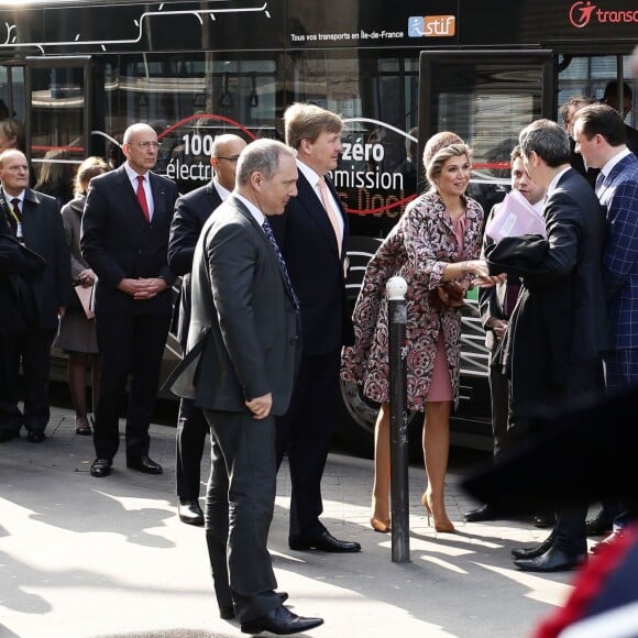 Le roi Willem-Alexander et la reine Maxima des Pays-Bas ont visité les Docks et la Cité de la Mode et du Design à Paris, le 11 mars 2016, lors de leur visite d'Etat de deux jours. © Stéphane Lemouton/Bestimage