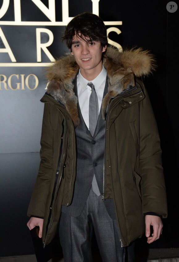 Alain-Fabien Delon - Défilé Giorgio Armani Haute Couture Printemps/Eté 2014 au Palais de Tokyo à Paris, le 21 janvier 2014.