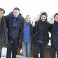 L'équipe du film Five à l'Alpe d'Huez le 16 janvier 2016.