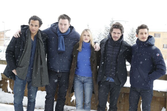 L'équipe du film Five à l'Alpe d'Huez le 16 janvier 2016.