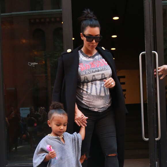 Kim Kardashian et sa fille North, le 07/09/2015 - New York