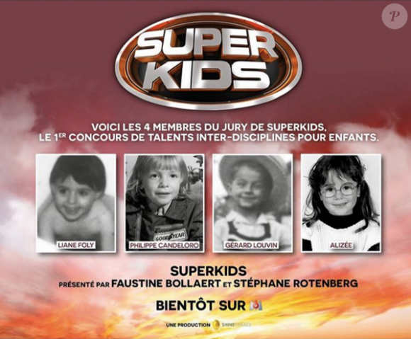 Liane Foly, Philippe Candeloro, Gérard Louvin et Alizée dans le jury de SuperKids sur M6.