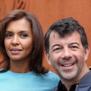 Karine Le Marchand et Stéphane Plaza - People au village des Internationaux de France de tennis de Roland Garros à Paris. Le 1er juin 2015.