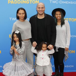 Melanie Brown (Mel B), son mari Stephen Belafonte et ses enfants Angel, Madison et Phoenix à la Première du film "Paddington" au Chinese Theatre à Hollywood. Le 10 janvier 2015