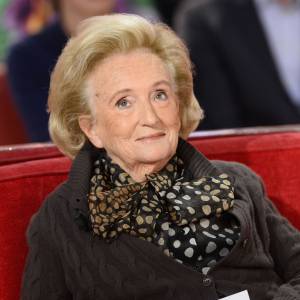 Bernadette Chirac lors de l'Enregistrement de l'émission "Vivement Dimanche" à Paris le 28 octobre 2015 et qui sera diffusée le 01 novembre 2015, Invité principal Patrick Poivre d'Arvor. © Coadic Guirec / Bestimage