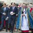 Le prince Harry, le prince William et Kate Middleton lors de la journée du Commonwealth en l'Abbaye de Westminster à Londres, le 14 mars 2016.