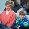  La princesse Diana et le prince Harry aux sports d'hiver à Lech en 1994 