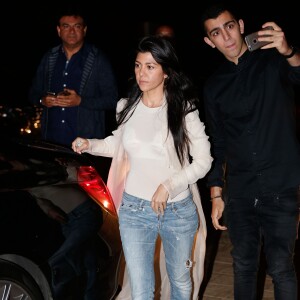 Kourtney Kardashian à la soirée d'anniversaire de Rob Kardashian Jr. au restaurant Nobu à Malibu, le 17 mars 2016.