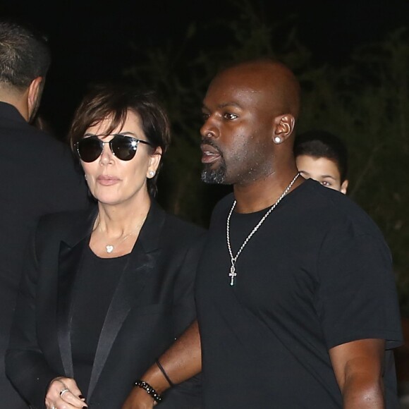 Kris Jenner et Corey Gamble à la soirée d'anniversaire de Rob Kardashian Jr. au restaurant Nobu à Malibu, le 17 mars 2016.