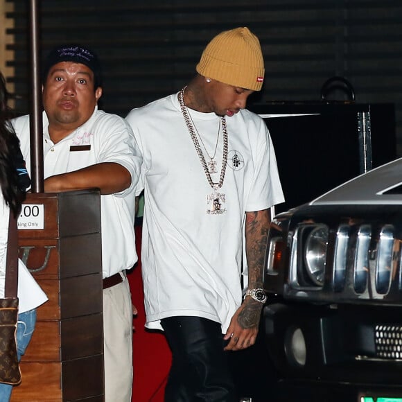 Tyga à la soirée d'anniversaire de Rob Kardashian Jr. au restaurant Nobu à Malibu, le 17 mars 2016.