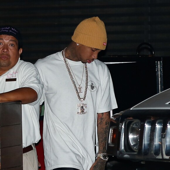 Tyga à la soirée d'anniversaire de Rob Kardashian Jr. au restaurant Nobu à Malibu, le 17 mars 2016.