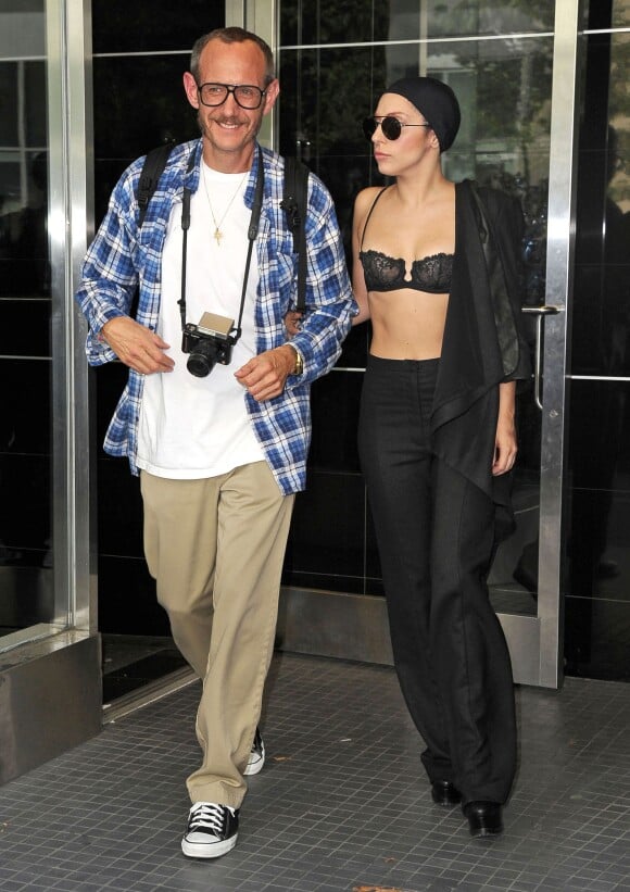 Lady Gaga et le photographe Terry Richardson a New York le 24 août 2013