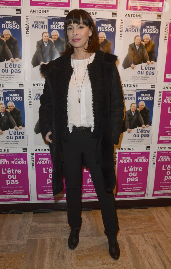 Mathilda May - Photocall de la générale de la pièce "L'être ou pas" au Théâtre Antoine à Paris le 21 mars 2016. © Coadic Guirec/Bestimage