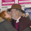 Julie Depardieu et Jean-Pierre Marielle - Photocall de la générale de la pièce "L'être ou pas" au Théâtre Antoine à Paris le 21 mars 2016. © Coadic Guirec/Bestimage
