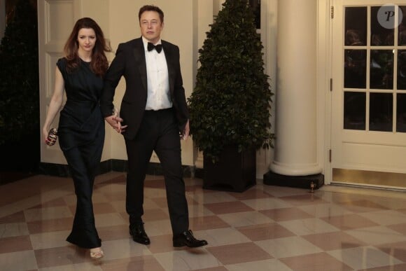 Elon Musk et Talulah Musk, le 12/02/2014 - Washington