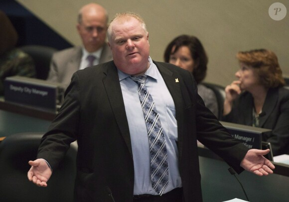 Rob Ford au conseil municipal de Toronto, Canada, le 13 novembre 2013