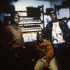 Phife Dawg, Jarobi White, Ali Shaheed Muhammad et Q-Tip du groupe A Tribe Called Quest , lors d'un shooting photo en studio, courant 1990.