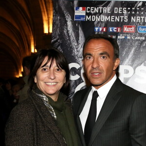 Anne Marcassus, Nikos Aliagas - Inauguration de l'exposition photographique de Nikos Aliagas intitulée "Corps et âmes" à la Conciergerie à Paris le 23 Mars 2016. L'animateur de TF1 présente, dans ce monument historique et révolutionnaire, une facette moins connue de sa personnalité : il expose, en grand format et en noir et blanc, dix clichés très personnels ainsi qu'un diaporama de portraits de personnalités du 24 mars au 22 mai 2016. © Dominique Jacovides / Bestimage 23/03/2016 - Paris